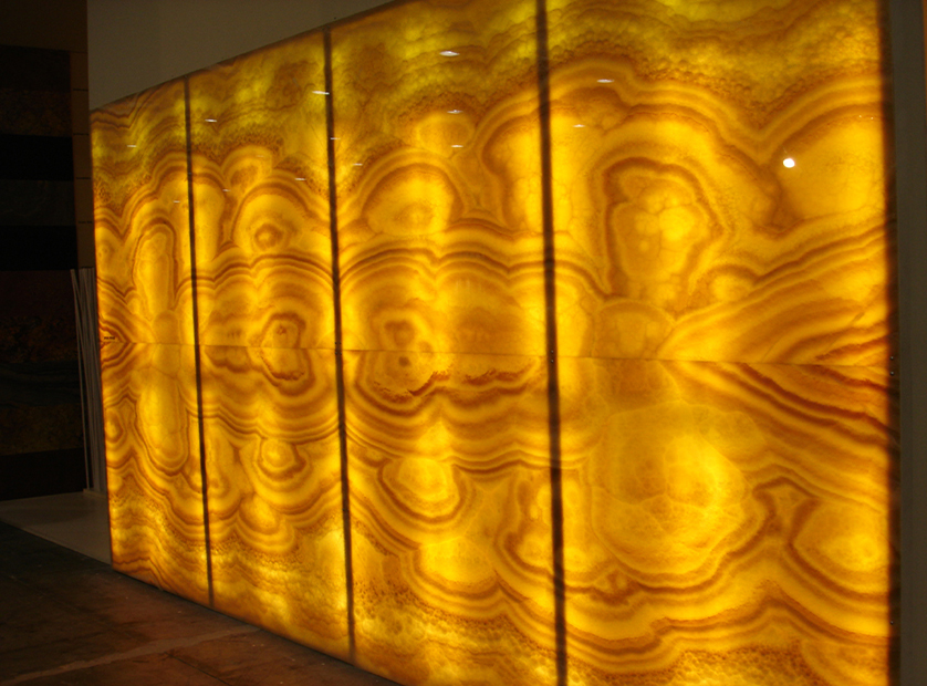 honey onyx wall backlit custom LED